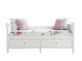 Schlafsofa aus Holz mit 2 Schubladen 205x98x90 cm - Weiß - Tagesbett im Landhausstil