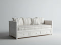 Schlafsofa aus Holz mit 3 Schubladen 210x100x88 cm - Weiß - Tagesbett im Landhausstil