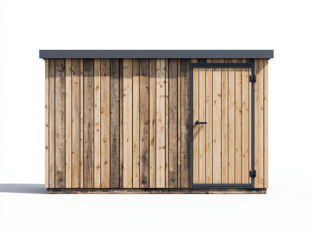 Gartenhäuser Holz Natur 320x160x220 cm - Für Garten - Mit 1 Tür und Pultdach