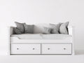 Schlafsofa Holz Weiß 205x98x92 cm - Für Gästezimmer - Mit 2 Schubladen