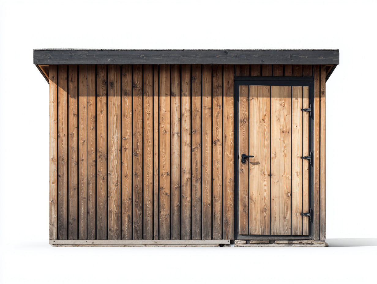 Gartenhäuser Holz 300x180x220 cm - Braun-Schwarz - mit Einzeltür und Pultdach