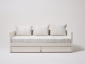 Schlafsofa Holz Creme 205x96x85 cm - Für Gästezimmer - Mit 2 Schubladen