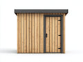 Gartenhäuser aus Holz mit Einzeltür 220x120x215 cm - Naturfarben-Anthrazit - mit Pultdach