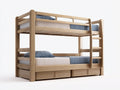 Etagenbetten Kiefernholz 205x98x170 cm - Natur - mit Leiter und Stauraum