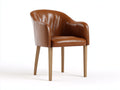 Esszimmerstühle Kunstleder Cognac Holz 60x58x80 cm - Für Esszimmer - Mit Armlehnen