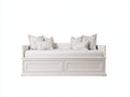 Schlafsofa Holz 210x95x82 cm - Weiß - mit Stauraum und Tagesbett Stil